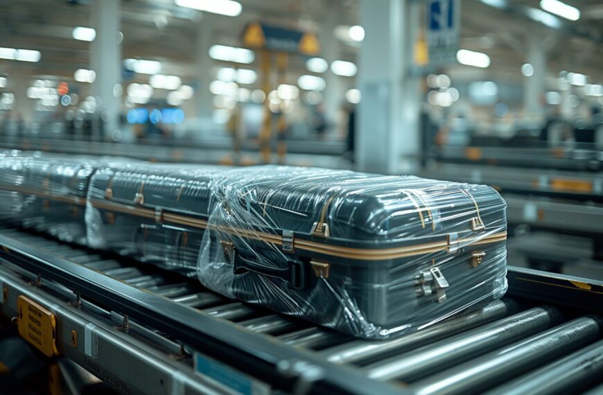 Proč jsou některé kufry na letišti zabaleny do plastové fólie?